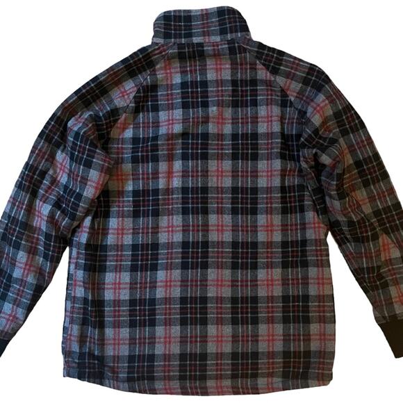 Vintage KAVU Plaid Wool Jacket Men’s Medium Red Black Full Zip Cabincore Tartan - Picture 5 of 10